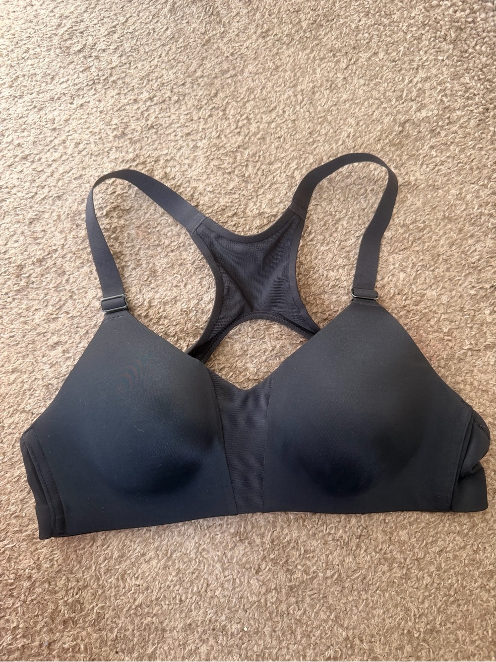Nike Black Racerback Wireless Sports Bra